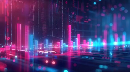 Fototapeta premium Graphs and charts with big data symbols