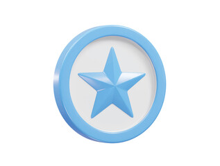 Medal icon award 3d rendering illustration champion element