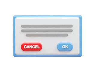 Cancel icon 3d rendering rejected icon illustration element