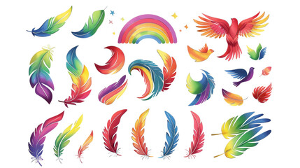 Fototapeta premium Vibrant LGBTQ+ Pride Month Clip Art Bundle with Unique Designs and Clipping Path