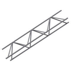 3D Reinforced Steel Lattice Pillar Column with Transparent Background