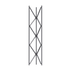 3D Reinforced Steel Lattice Pillar Column with Transparent Background