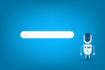 AI chatbot with search bar