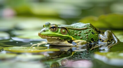 Obraz premium Wild Frog in Its Natural Habitat