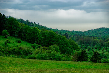 Obraz premium Beautiful landscapes of Bavaria during a thunderstorm.