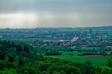 Beautiful landscapes of Bavaria during a thunderstorm.