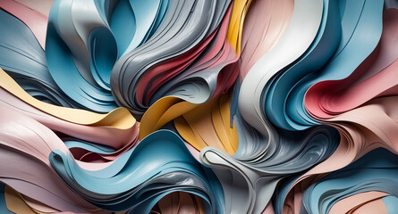Abstract Colorful Swirling Shapes