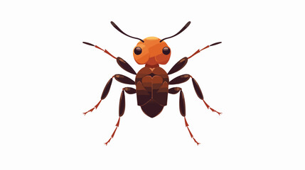 Ant top view silhouette icon. Clipart image isolate