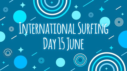 Obraz premium International Surfing Day web banner design illustration 