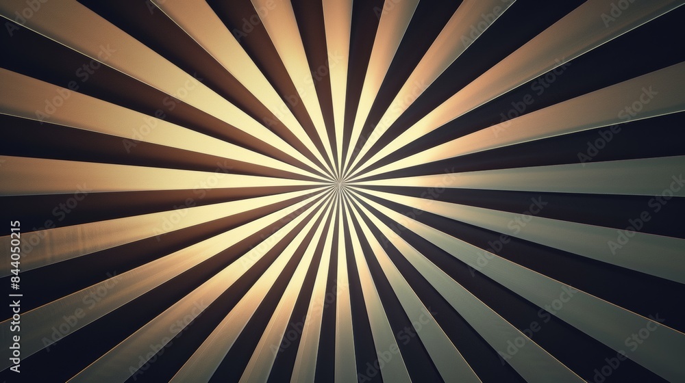 Poster abstract background with golden and brown rays converging to center of image