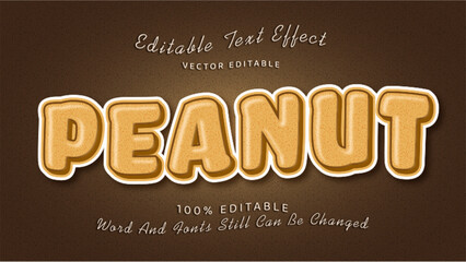peanut text effect, editable text peanut theme.