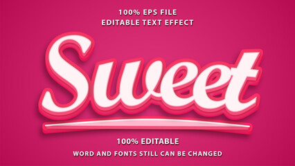sweet text effect, editable text sweet theme.