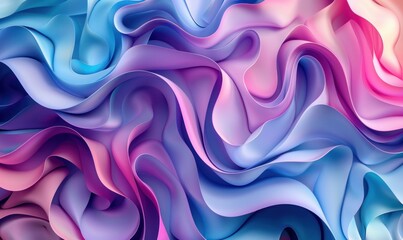 Obraz premium Abstract Wavy Pattern in Pink and Blue Hues