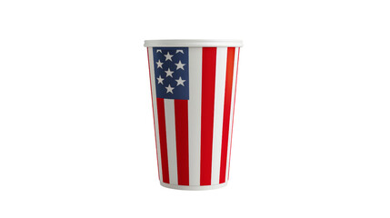 Paper cup with flag