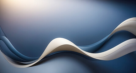 Abstract Blue and White Wave Background