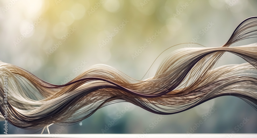 Poster abstract flowing lines with soft blurred background