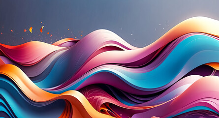 Abstract colorful waves