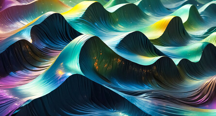 Obraz premium Abstract Waves of Color