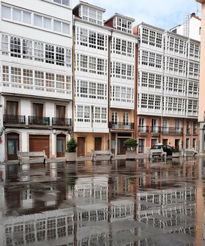 Edificios de la calle Varela Silvari en A Coru&ntilde;a, Galicia