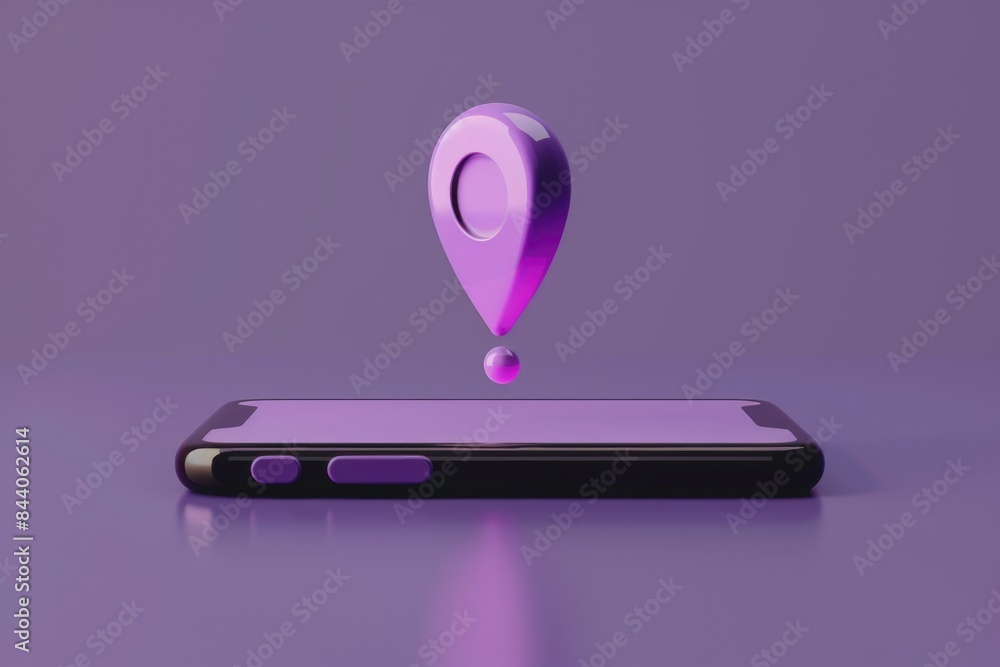 Aufkleber a close-up view of a cell phone with a small drop of liquid emerging from the screen or body