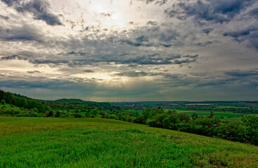 Obraz premium Beautiful landscapes of Bavaria during a thunderstorm.