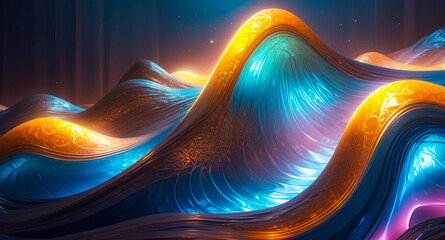 Abstract Glowing Waves