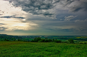 Fototapeta premium Beautiful landscapes of Bavaria during a thunderstorm.