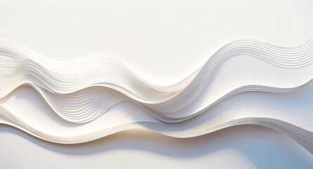Obraz premium Abstract White Wavy Lines