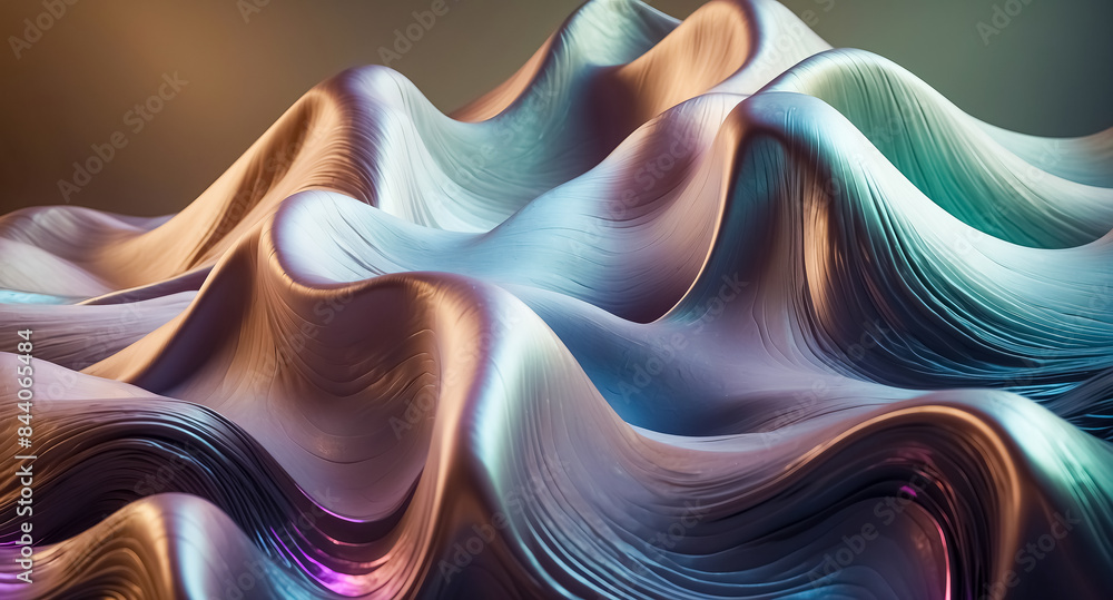Aufkleber abstract 3d rendering of shimmering waves
