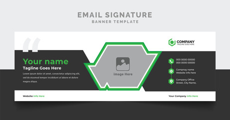 Professional Email Signature Banner Design Email Footer Layout Sign Template