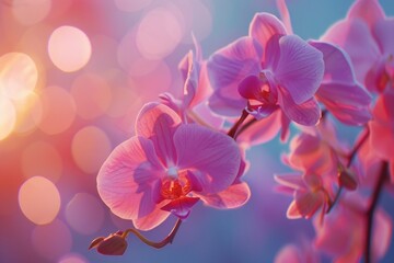 A close-up shot of a colorful bouquet of pink flowers