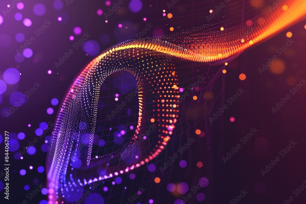 Aufkleber abstract design featuring wavy lines and dots, suitable for use in illustrations, infographics or as