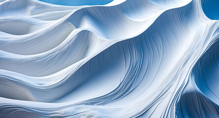 Abstract Blue and White Wavy Pattern