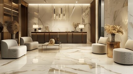 Aesthetic interior design with luxury porcelain