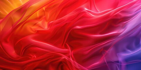 Fototapeta premium A detailed view of red, yellow, and blue fabric