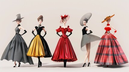 Obraz premium digital art style fashion design sketch paper