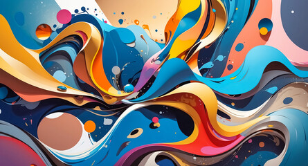 Abstract Colorful Swirls