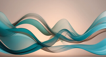 Abstract Blue and Brown Waves