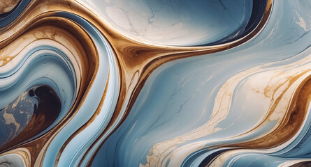 Abstract Blue and Brown Swirls