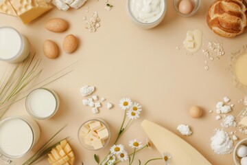 Farm Fresh Ingredients Flat Lay