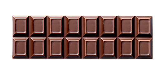 Obraz premium Chocolate bar, whole and segmented, with a smooth, glossy finish.