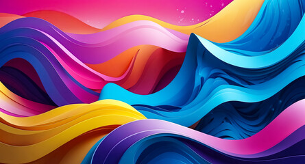Abstract Colorful Wavy Background