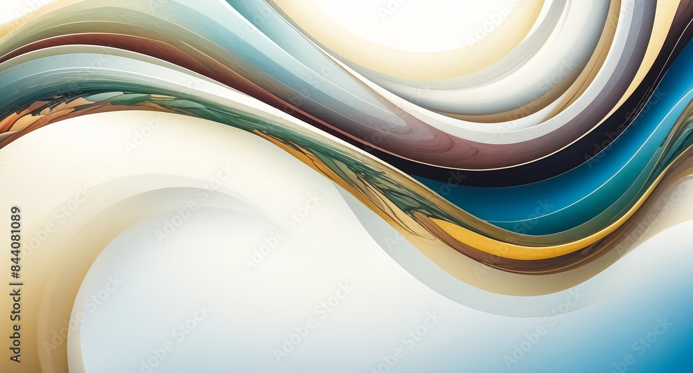 Poster abstract background with colorful curved lines