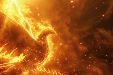 A phoenix rising from the ashes