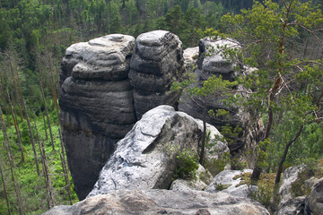 Alter Wildenstein Rocks in Saxon Switzerland National Park, Germany