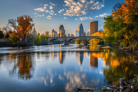 Minneapolis, Minnesota, USA on the RIver