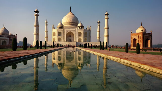 Great Taj Mahal India, Mughal emperor Shah Jahan built for his beloved Wife Malika Noor Jahan