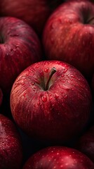 Fresh ripe red apples as background