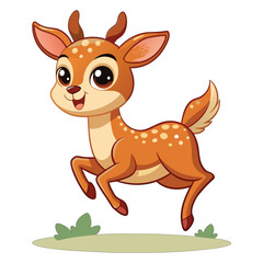 vector-cute-deer-cartoon-jumping