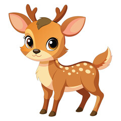 vector-cute-deer-cartoon-jumping